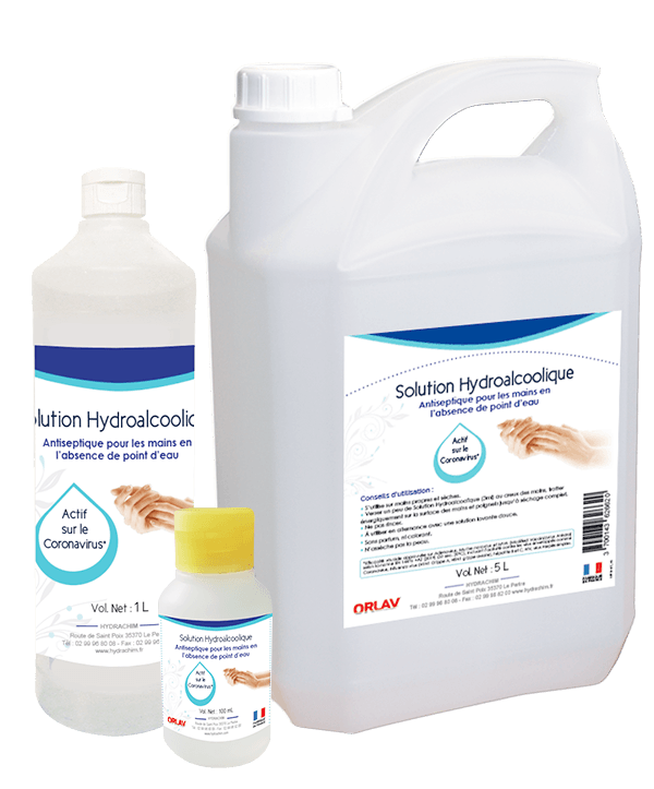 Solution hydroalcoolique efficace sur coronavirus