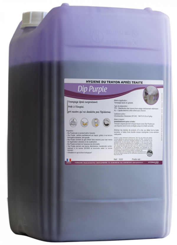 Dip Purple - Hygiène et protection des trayons - Trempage après traite.