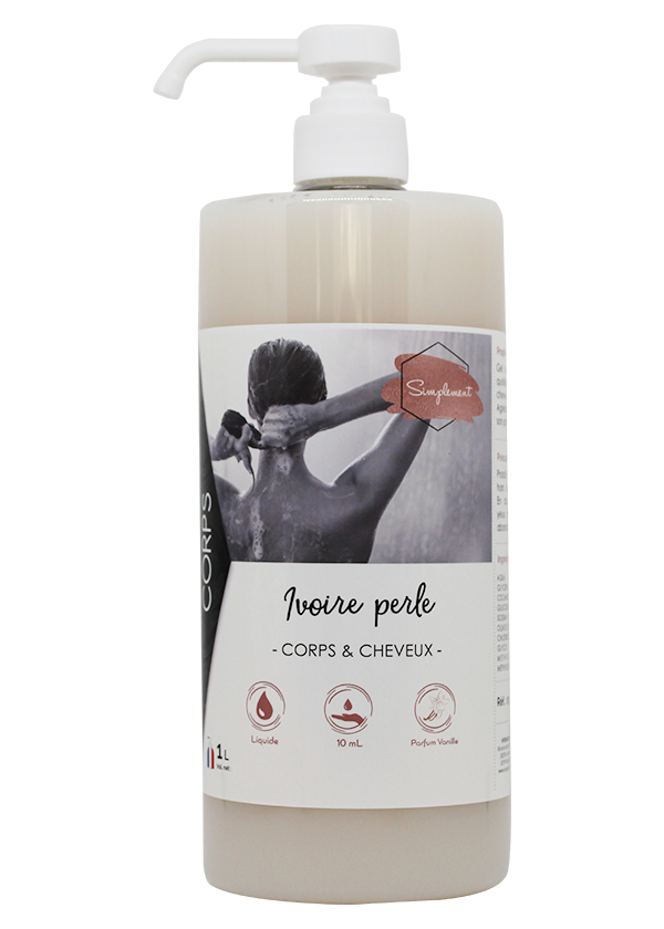 Ivoire perle - Gel douche corps et cheveux au parfum vanille