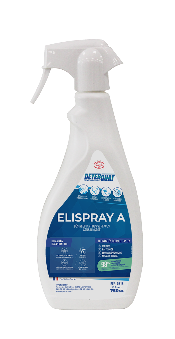 Nettoyant Surface Alimentaire DETERQUAT AL - Sans rinçage - Spray 750ml -  DETERQUAT