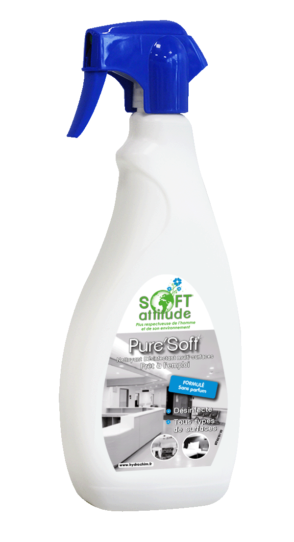 Nettoyant désinfectant bactéricide multi-surfaces - Pure'Soft - Hydrachim